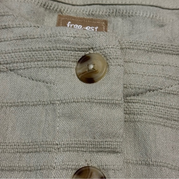 FREE PEOPLE Pippa Short Set 100% cotton Boxy Top & Shorts wrap closure Large Nwt - Picture 7 of 16